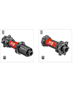DT SWISS Pair Hubs 240 Disc Straight Pull (15x100mm/12x142mm) Shimano 11Sp Black (H24PADIXR28SA3351S/ H24PNDDBR28SA3374S)