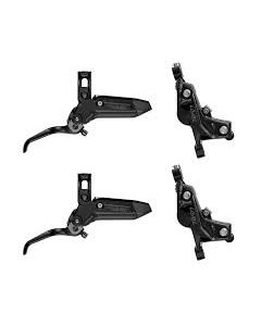 SRAM Pair Disc Brakes LEVEL Silver Stealth 4Pistons PM 160mm (L.950mm/2000mm) w/o disc (00.5018.230.000/00.5018.230.001) 