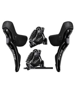 SHIMANO Pair Disc Brakes 105 ST-R7120/BR-R7170 (L.1000mm/1700mm) w/o Fin Black w/o disc (KR71202DLF6RX100/KR71202DRRERX170)