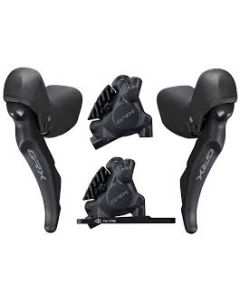 SHIMANO Pair Disc Brake GRX ST-RX600/BR-RX400 (L.700mm/1500mm) W/o Disc Black (KRX4002DLF6RX075/KRX4001DRRCRX150)