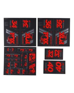 FOX RACING SHOX Kit Stickers Heritage Decal for Forks and Shocks Red (803-01-333)