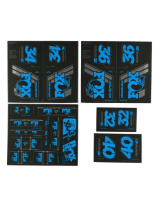 FOX RACING SHOX Kit Stickers Heritage Decal for Forks and Shocks Blue (803-01-334)