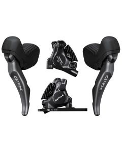 SHIMANO Pair Shifter/ Disc Brakes GRX ST-RX820+BR-RX820 PM 160mm ( (L.1000mm/1700mm) w/o disc Black (KRX8202DLF6SX100/KRX8202DRRESX170)